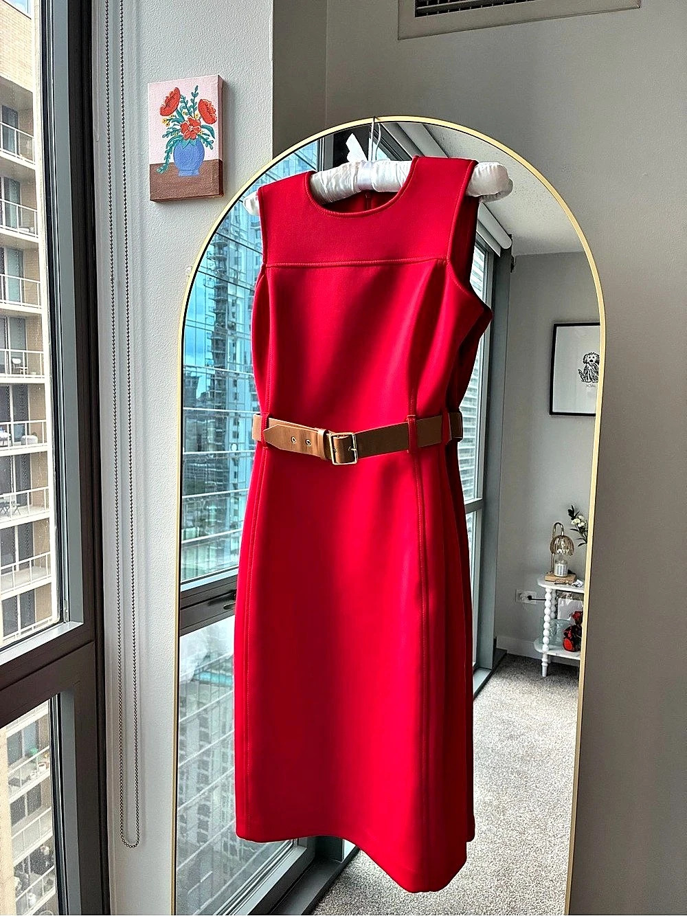 Calvin Klein Belted Midi Dress